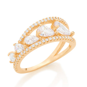 GOLD RING WITH ZIRCONIA