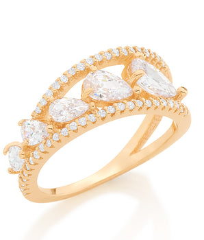 GOLD RING WITH ZIRCONIA