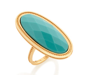 GOLD RING WITH CRYSTAL