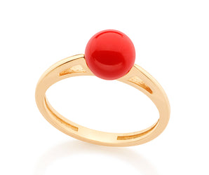 GOLD RING WITH PEARL