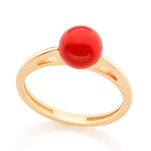 GOLD RING WITH PEARL