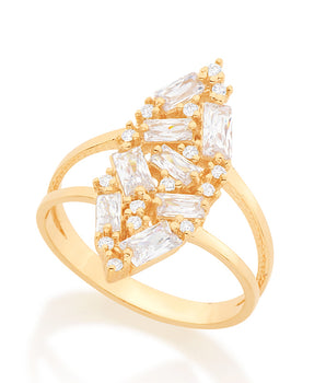 GOLD RING WITH ZIRCONIA