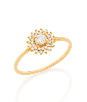 GOLD RING WITH ZIRCONIA