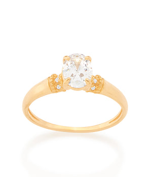 GOLD RING WITH ZIRCONIA