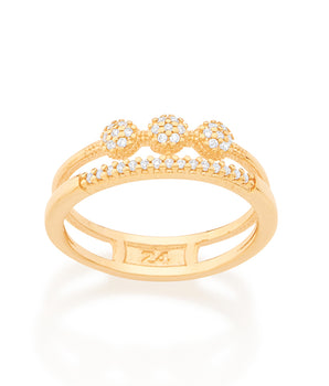 GOLD RING WITH ZIRCONIA