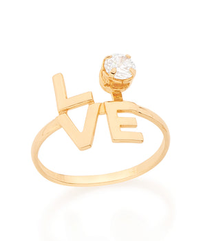 GOLD RING WITH ZIRCONIA