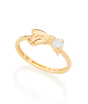 GOLD RING WITH ZIRCONIA