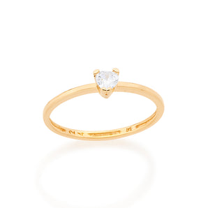 GOLD RING WITH ZIRCONIA