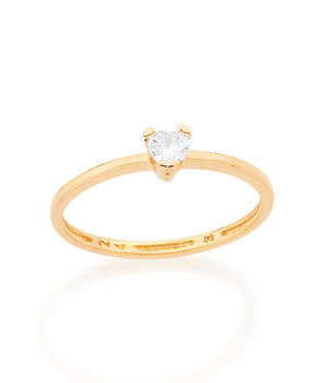 GOLD RING WITH ZIRCONIA