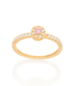 GOLD RING WITH ZIRCONIA