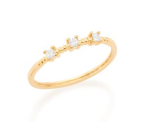 GOLD RING WITH ZIRCONIA