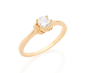 GOLD RING WITH ZIRCONIA