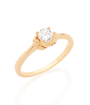 GOLD RING WITH ZIRCONIA