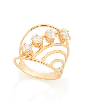 GOLD RING WITH ZIRCONIA