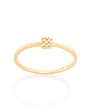 GOLD RING WITH ZIRCONIA
