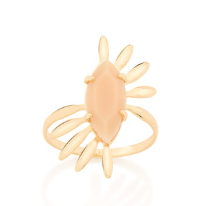 GOLD RING WITH CRYSTAL