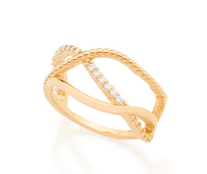 GOLD RING WITH ZIRCONIA