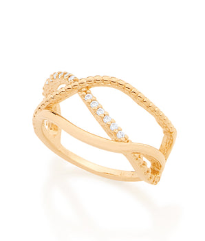 GOLD RING WITH ZIRCONIA