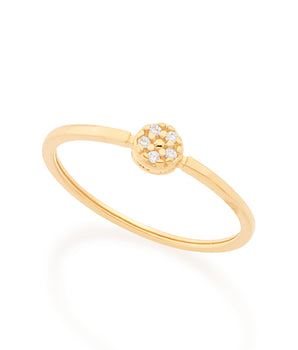 GOLD RING WITH ZIRCONIA