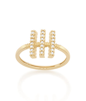 GOLD RING WITH ZIRCONIA