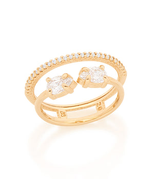 GOLD DOUBLE BAND RING