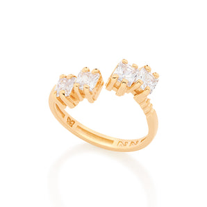 GOLD RING WITH ZIRCONIA