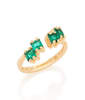 GOLD RING WITH CRYSTAL