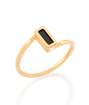 GOLD RING WITH CRYSTAL