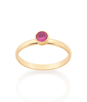 GOLD RING WITH ZIRCONIA