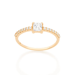 GOLD SQUARE CELEBRATE RING
