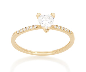 GOLD RING WITH ZIRCONIA