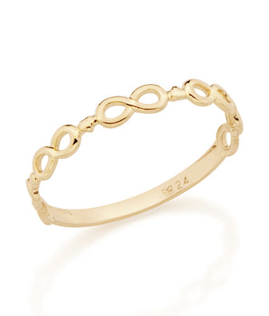 SKINNY INFINITY RING 18K GOLD PLATED