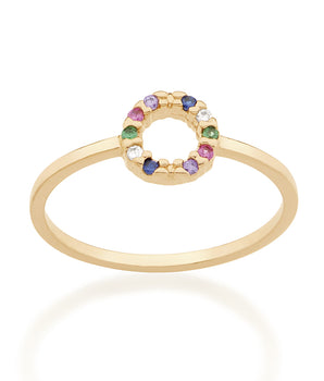 GOLD RING WITH ZIRCONIA