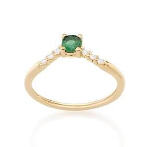 GOLD RING WITH ZIRCONIA