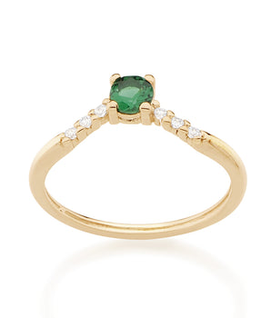GOLD RING WITH ZIRCONIA