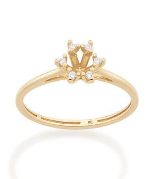 GOLD RING WITH ZIRCONIA