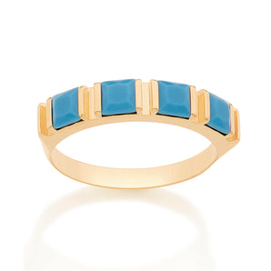 GOLD RING WITH CRYSTAL