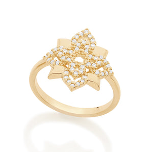 GOLD RING WITH ZIRCONIA