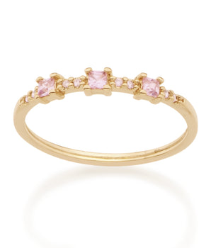 GOLD RING WITH ZIRCONIA