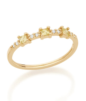 GOLD RING WITH ZIRCONIA