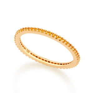 GOLD STUDDED SKINNY RING IN YELLOW