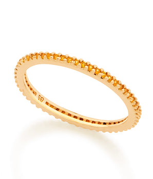 GOLD STUDDED SKINNY RING IN YELLOW
