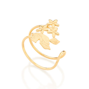 GOLD FLOWER ADJUSTABLE RING