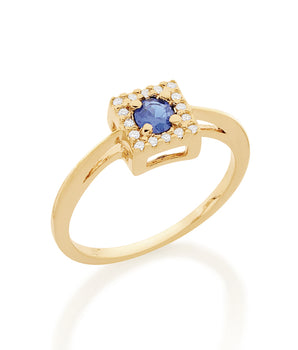 GOLD LUCID DREAMS RING IN BLUE
