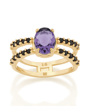 GOLD NIGHT RING IN GREEN