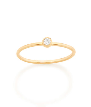 GOLD KID'S STUD RING IN WHITE