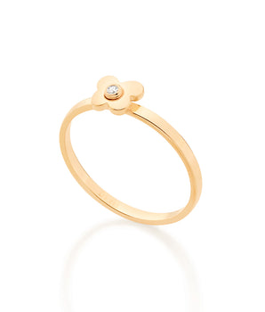 GOLD KID'S BUTTERFLY RING