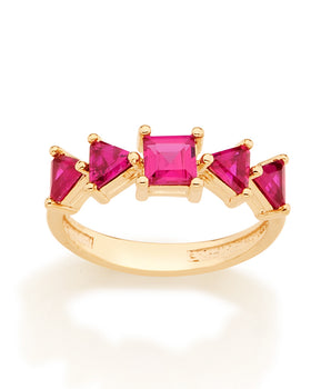 GOLD RING WITH ZIRCONIA