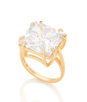 GOLD RING WITH ZIRCONIA