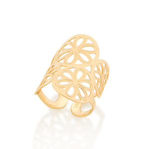 GOLD ORANGE SLICE RING